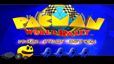 Pac-Man World Rally title screen for PSP